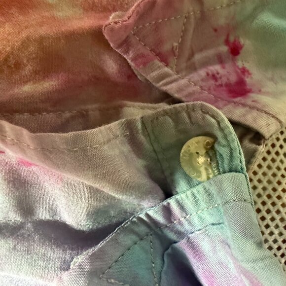 Columbia PFG Tie Dye short sleeve button up shirt Mens size Large - Picture 5 of 9
